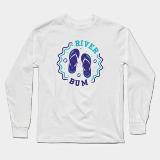 River Bum // Fun Summer Flip Flop Badge Long Sleeve T-Shirt